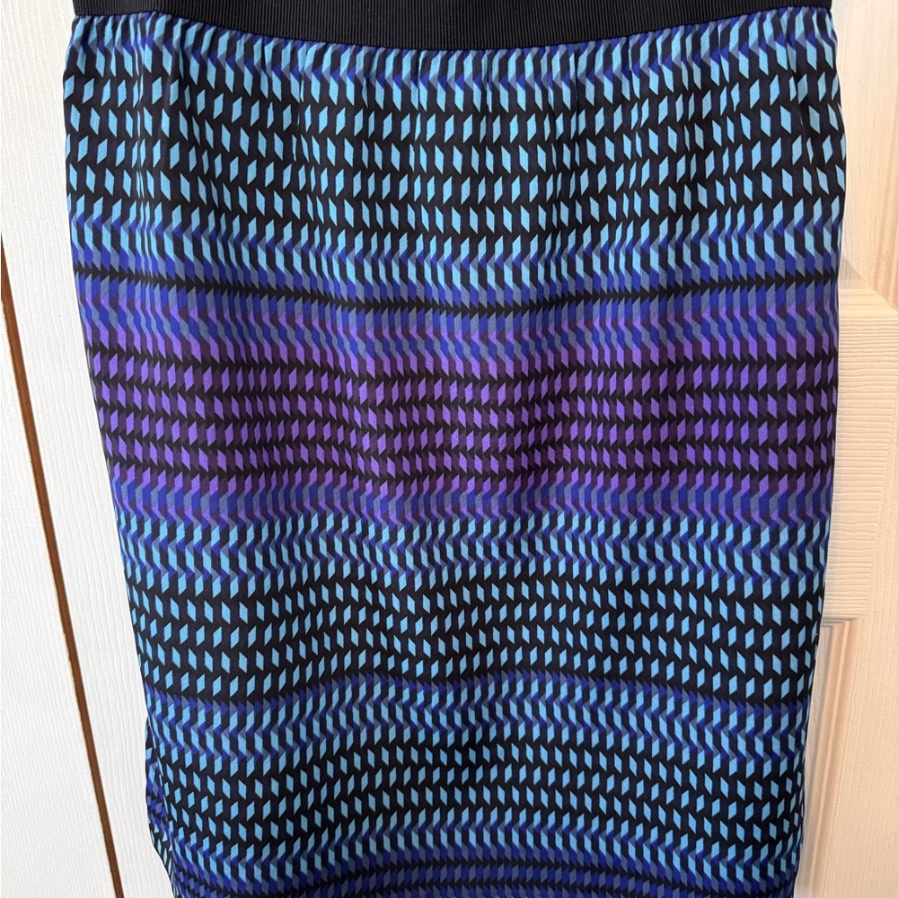 LOFT Factory Blue and Purple Patterned Sleeveless Midi Pullover Dress Size Small - Picture 4 of 12